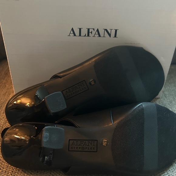 Alfani Sling Back Open Toe Black Sandals Size 8.5 New In Box - Picture 6 of 8